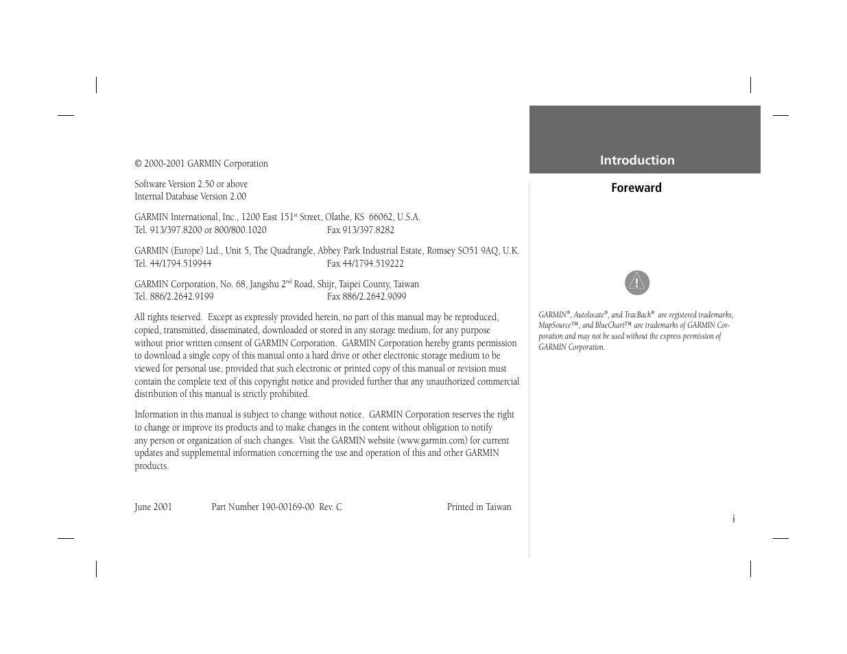 Garmin GPSMAP 162 User Manual | Page 2 / 99