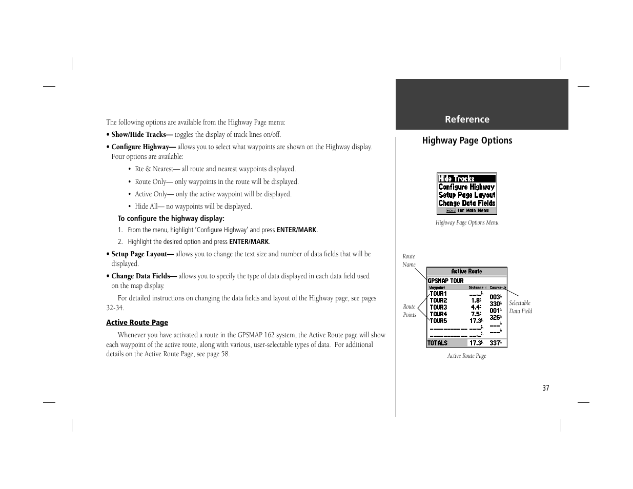 Garmin GPSMAP 162 User Manual | Page 46 / 99
