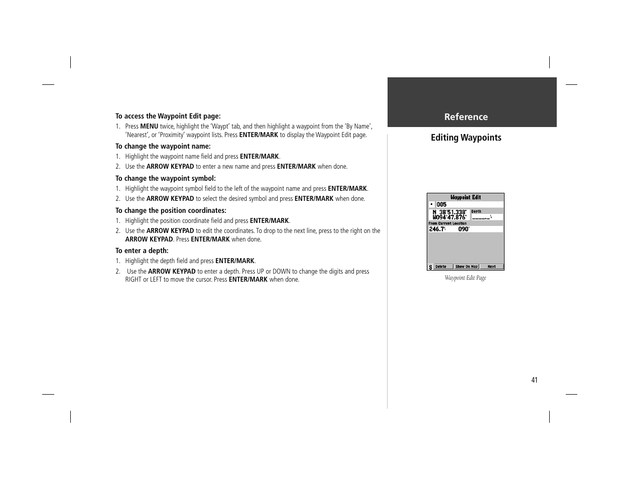 Garmin GPSMAP 162 User Manual | Page 50 / 99