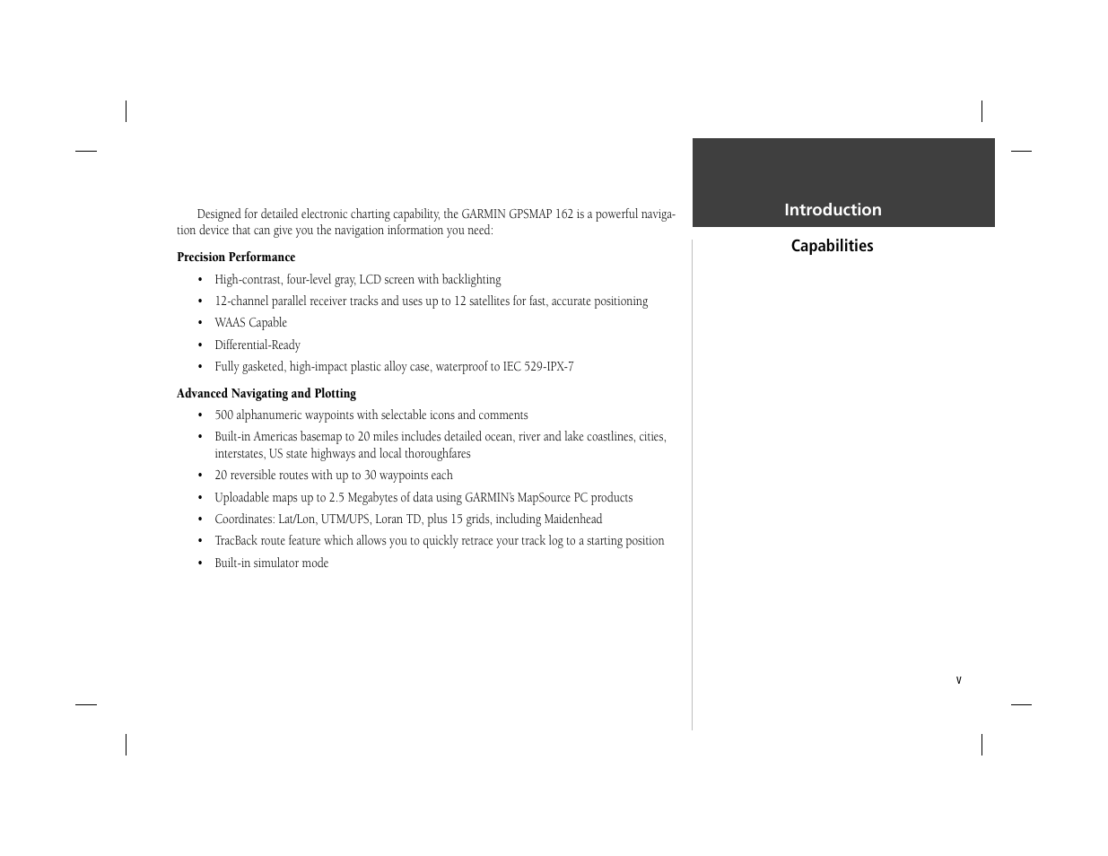 Garmin GPSMAP 162 User Manual | Page 6 / 99
