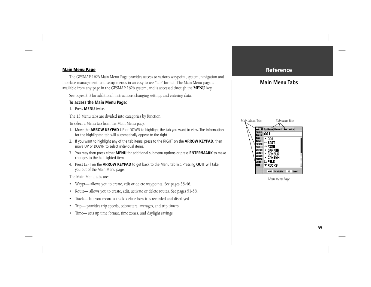 Garmin GPSMAP 162 User Manual | Page 68 / 99