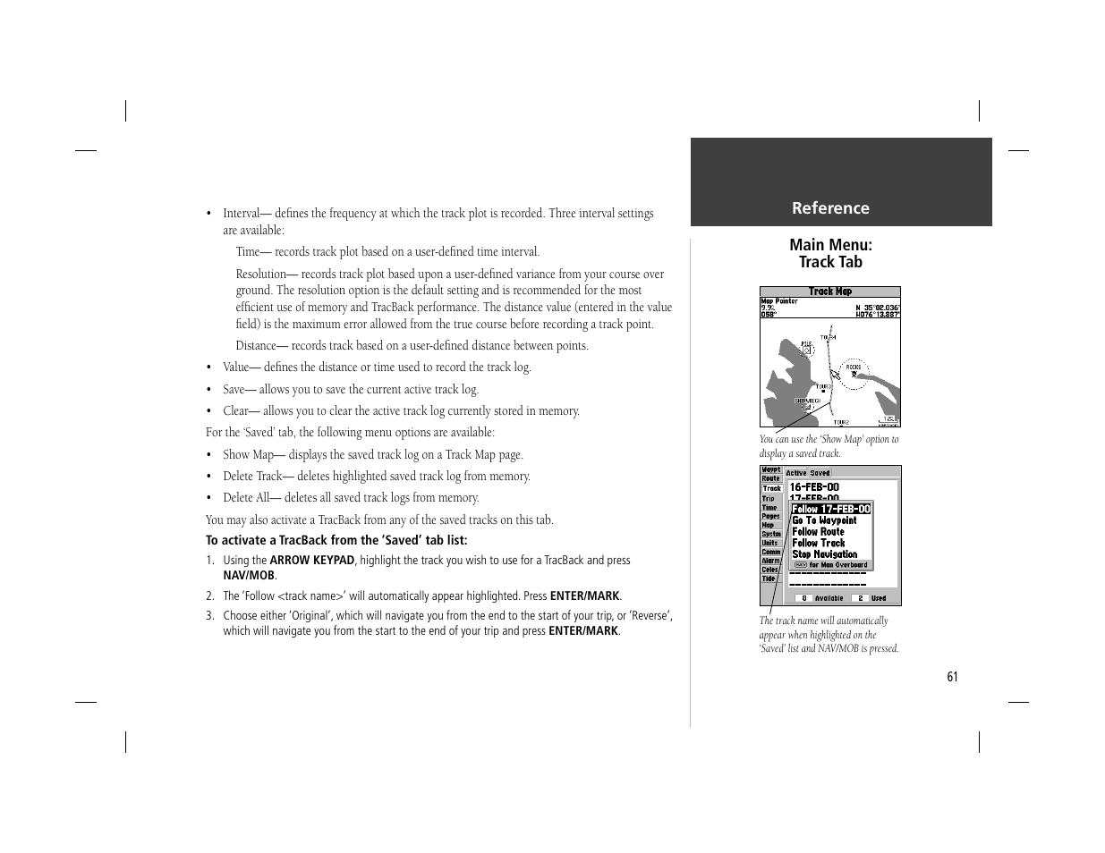 Garmin GPSMAP 162 User Manual | Page 70 / 99