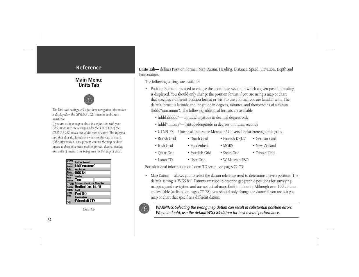 Garmin GPSMAP 162 User Manual | Page 73 / 99