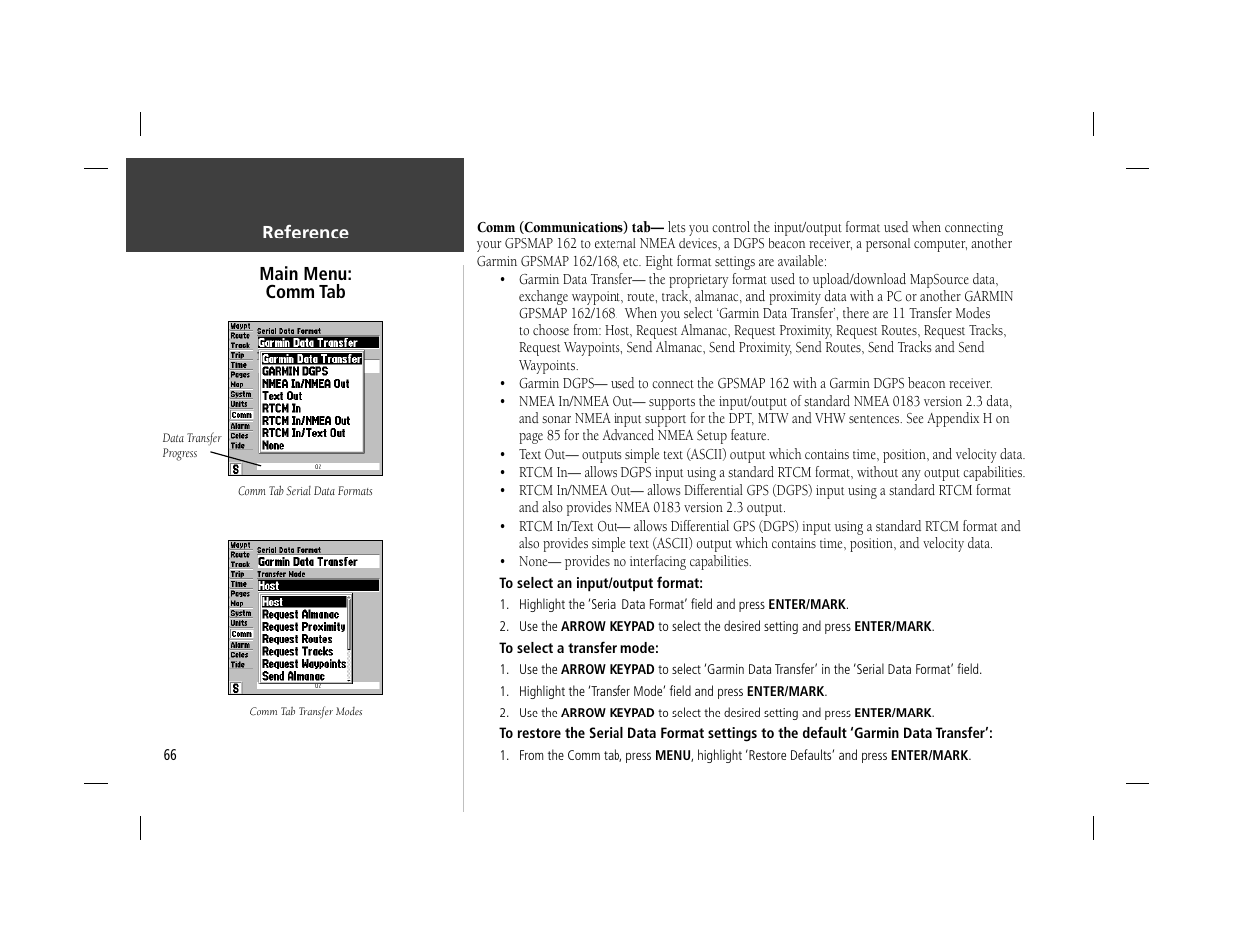 Garmin GPSMAP 162 User Manual | Page 75 / 99
