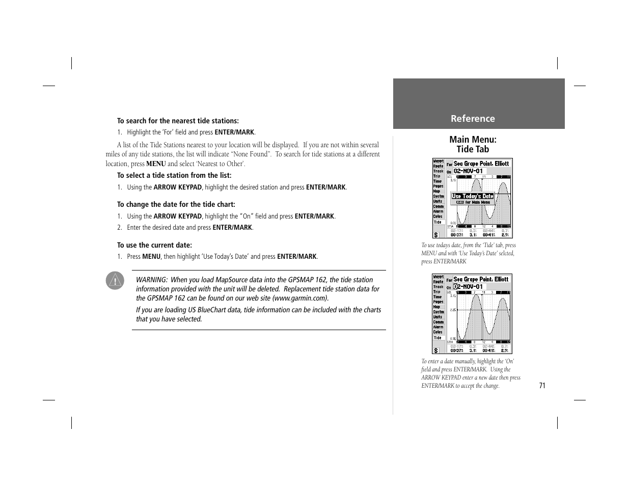 Garmin GPSMAP 162 User Manual | Page 80 / 99