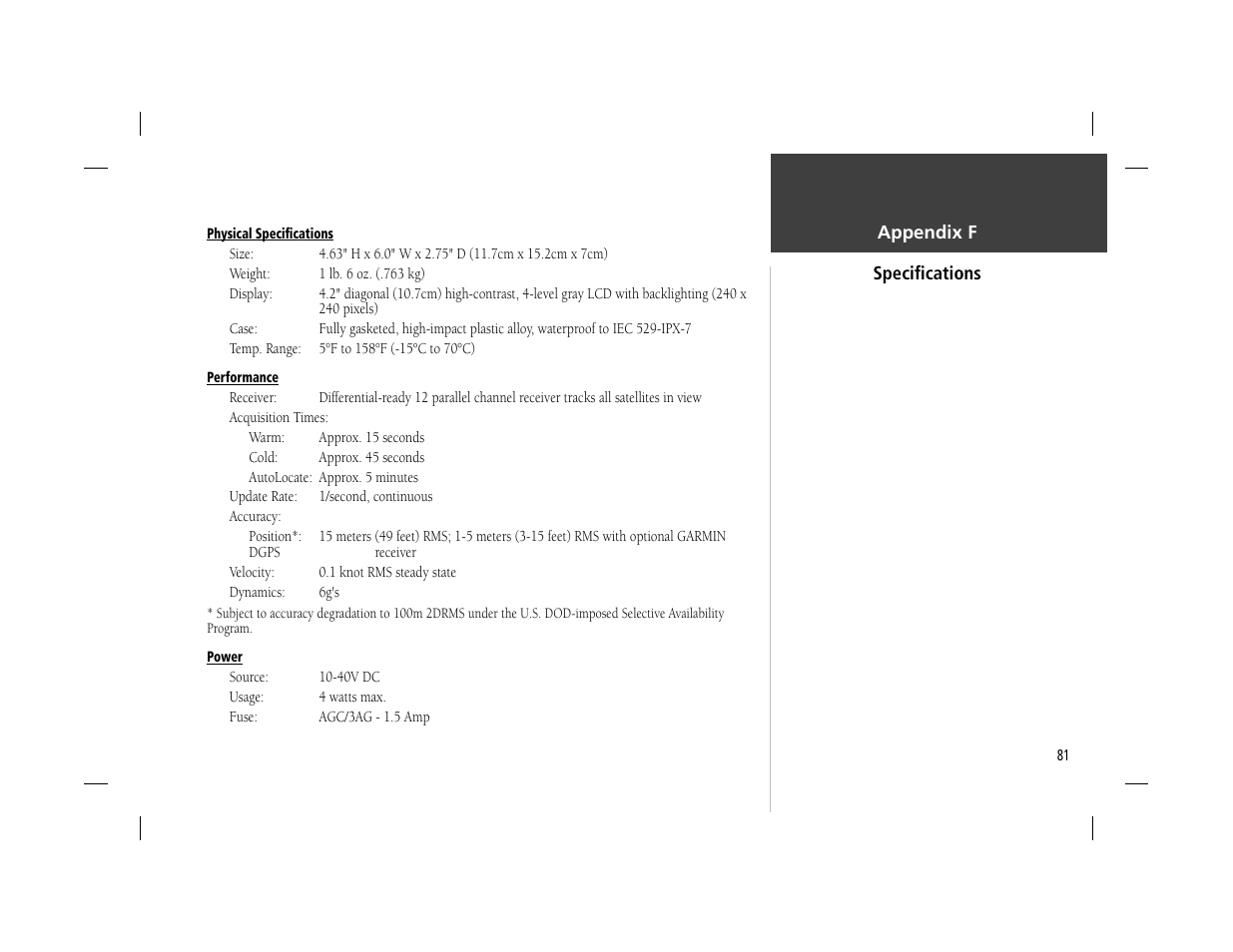 Garmin GPSMAP 162 User Manual | Page 90 / 99