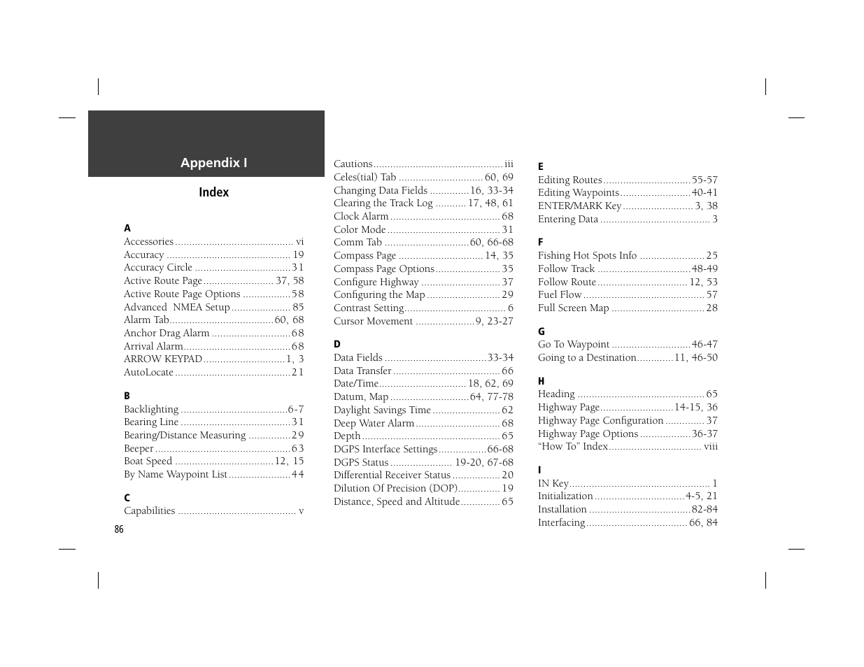 Garmin GPSMAP 162 User Manual | Page 95 / 99