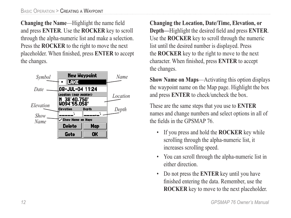 Garmin GPSMAP 76 User Manual | Page 18 / 86