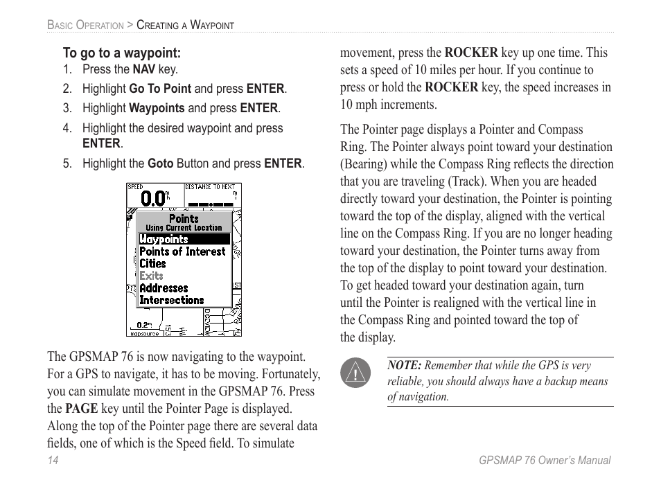 Garmin GPSMAP 76 User Manual | Page 20 / 86