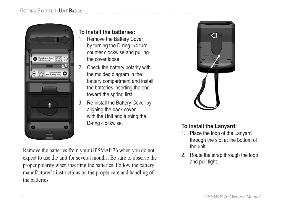 Garmin GPSMAP 76 User Manual | Page 8 / 86