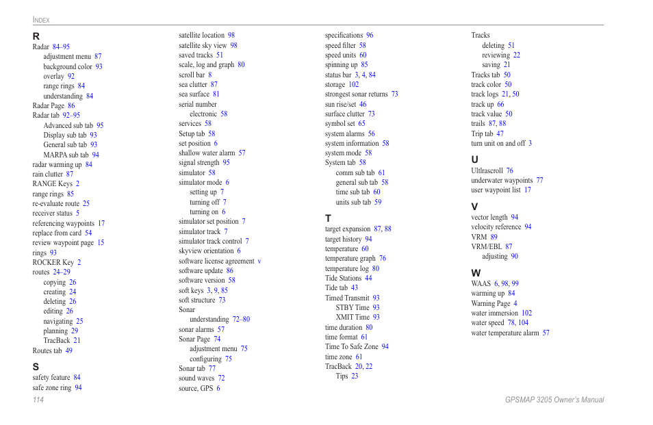 Garmin GPSMAP 3205 User Manual | Page 122 / 126