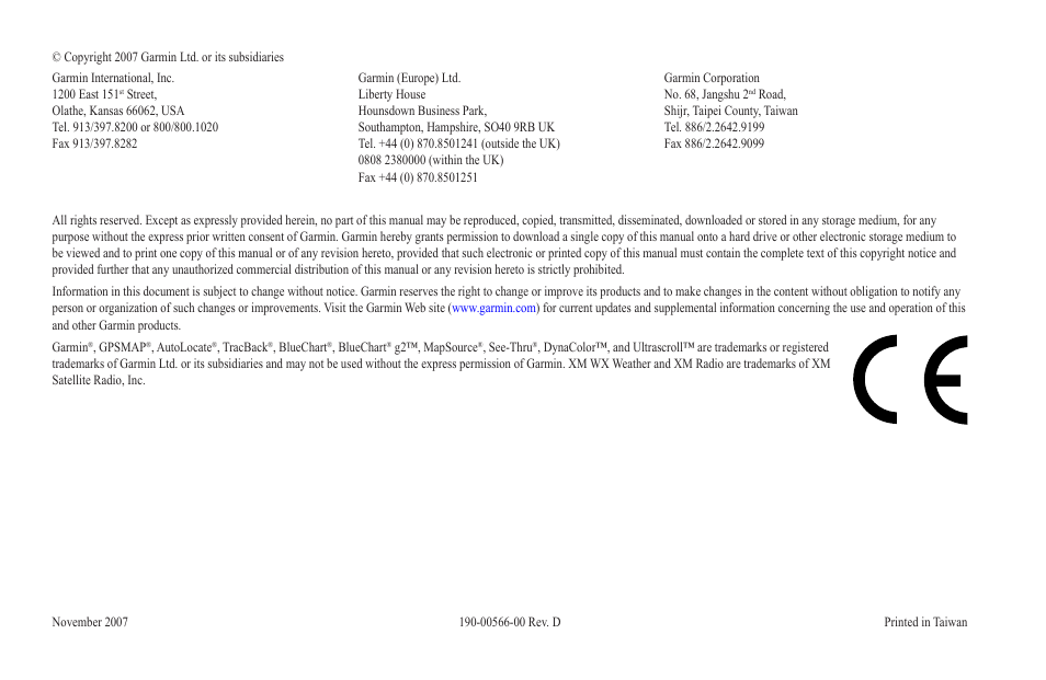 Garmin GPSMAP 3205 User Manual | Page 2 / 126