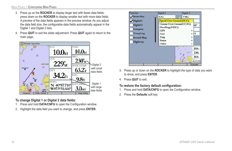 Garmin GPSMAP 3205 User Manual | Page 40 / 126