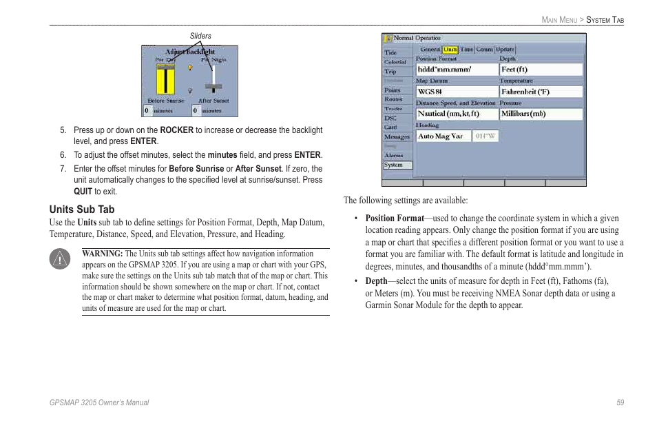 Garmin GPSMAP 3205 User Manual | Page 67 / 126