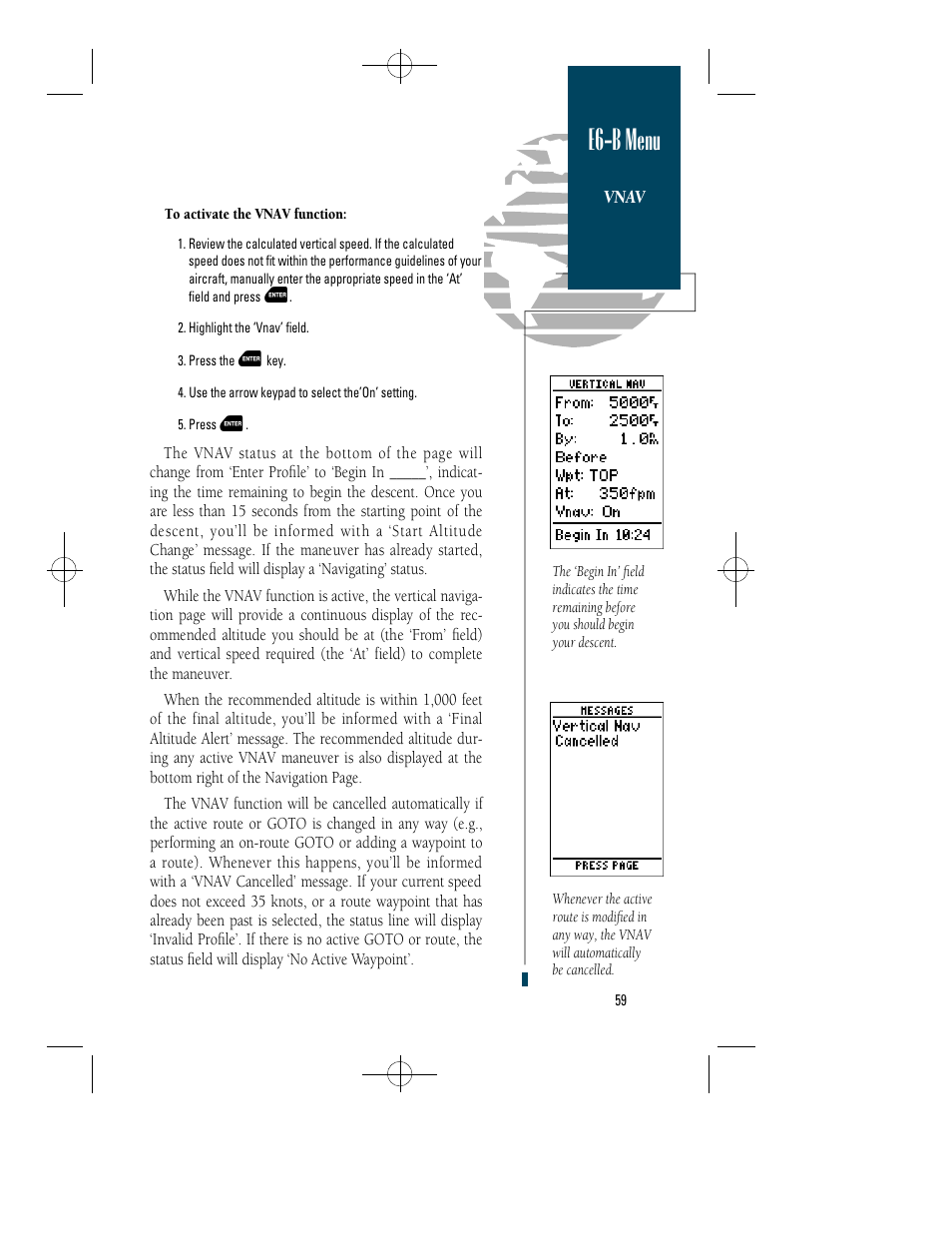 E6-b menu | Garmin GPS 90 User Manual | Page 67 / 92