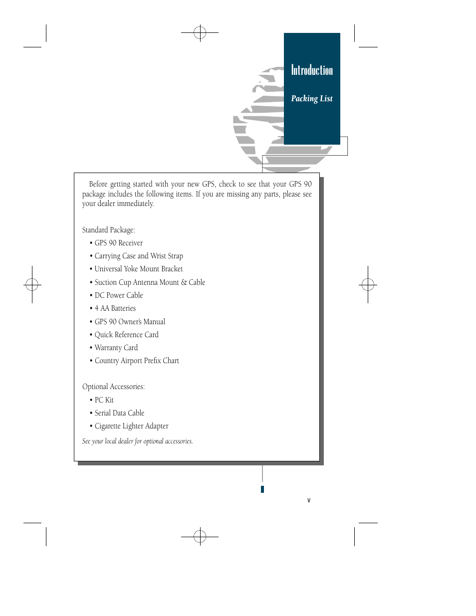 Introduction | Garmin GPS 90 User Manual | Page 7 / 92