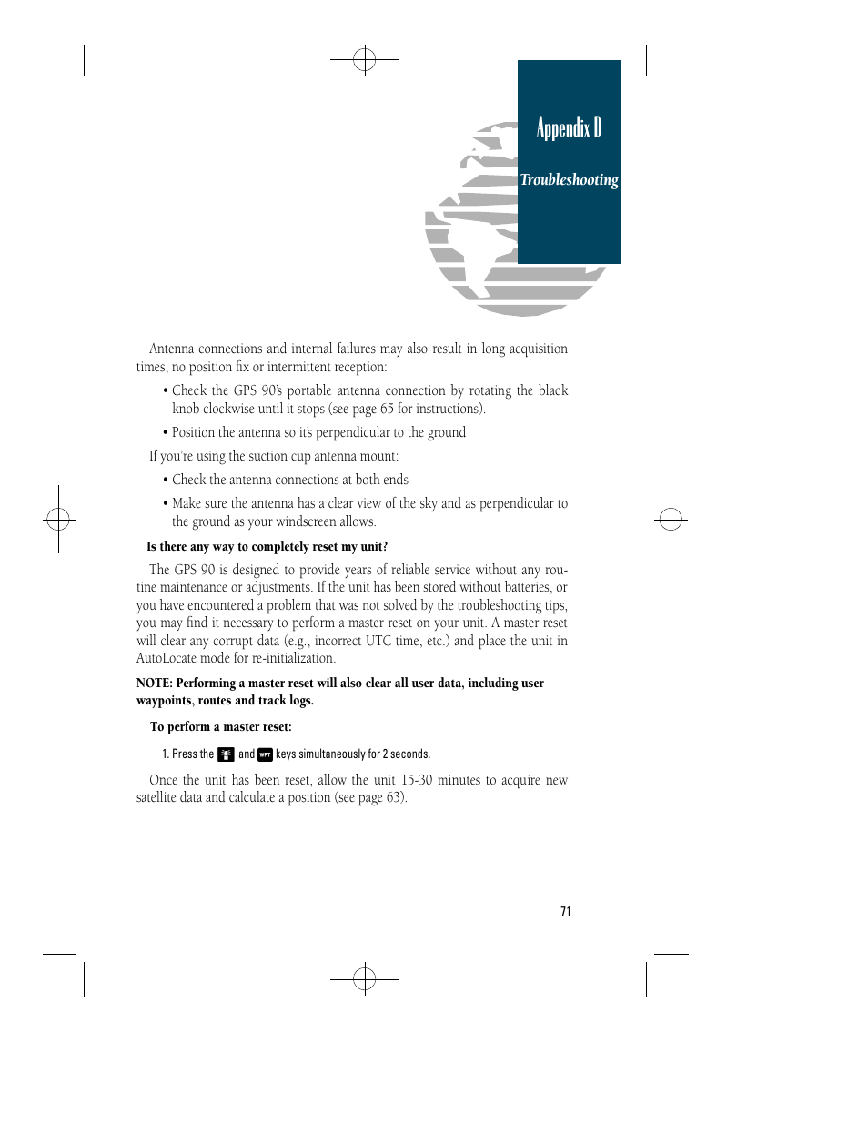 Appendix d | Garmin GPS 90 User Manual | Page 79 / 92
