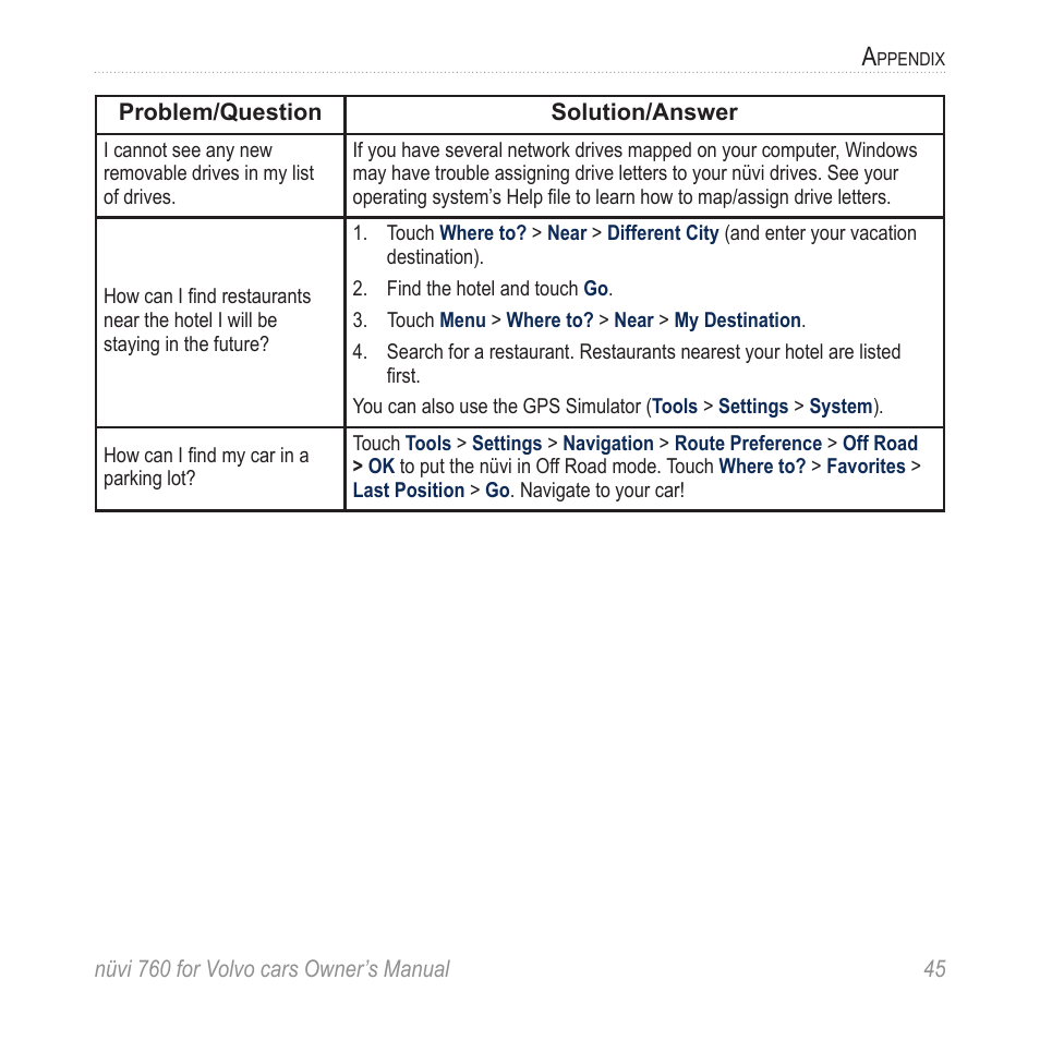 Garmin nuvi 760 for Volvo cars User Manual | Page 51 / 56