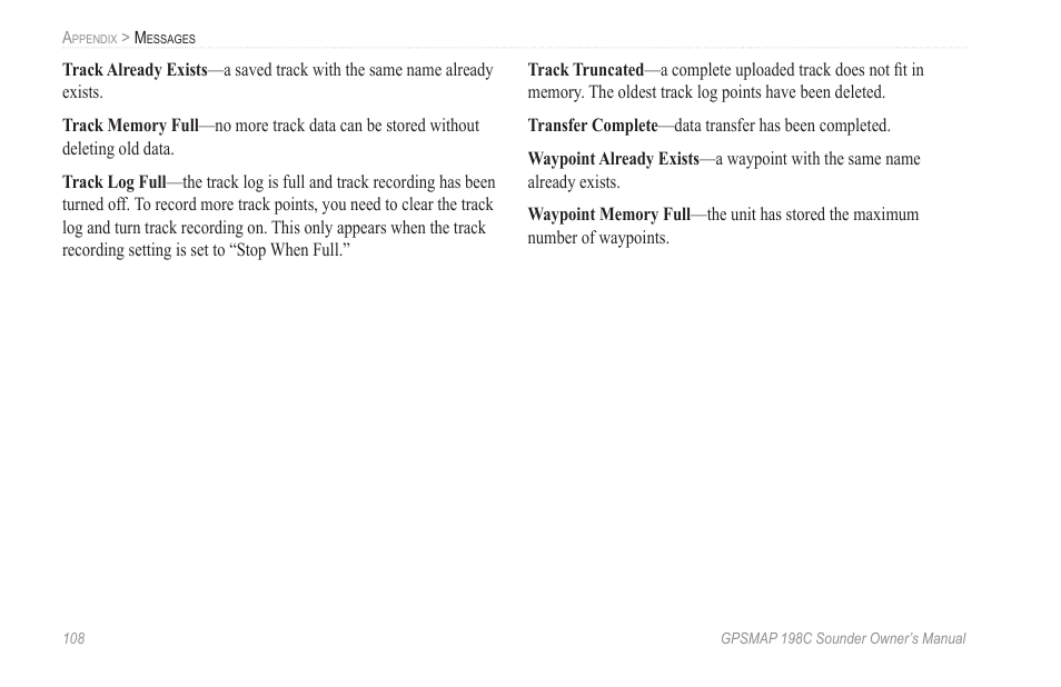Garmin GPSMAP 198C Sounder User Manual | Page 114 / 126