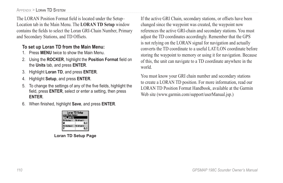Garmin GPSMAP 198C Sounder User Manual | Page 116 / 126