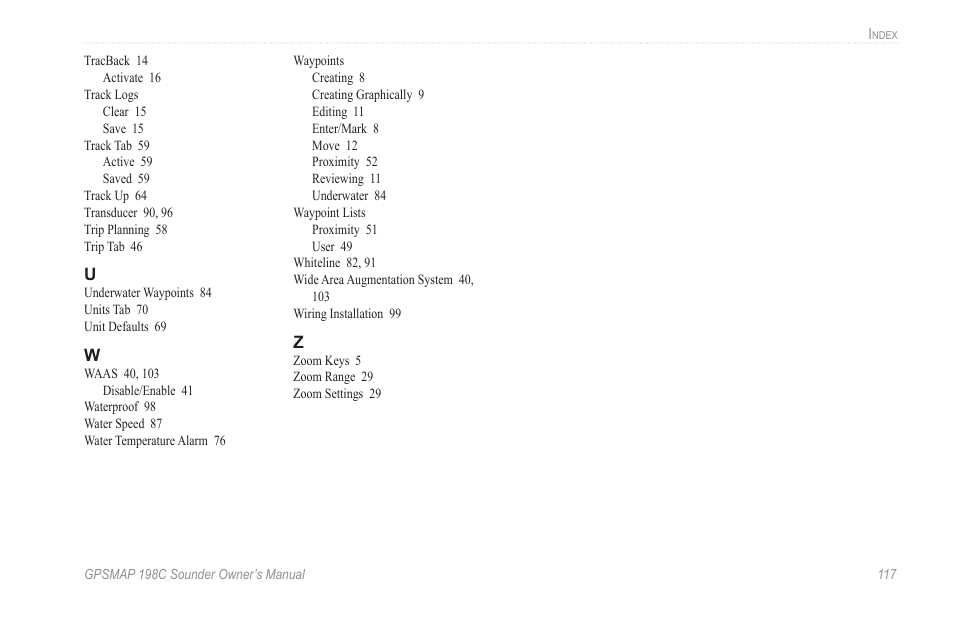 Garmin GPSMAP 198C Sounder User Manual | Page 123 / 126