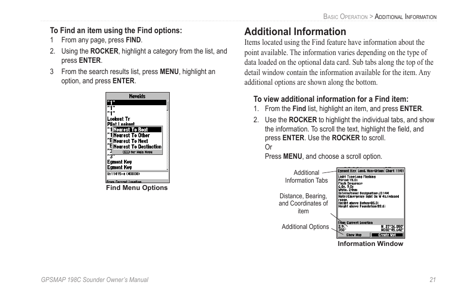 Additional information | Garmin GPSMAP 198C Sounder User Manual | Page 27 / 126