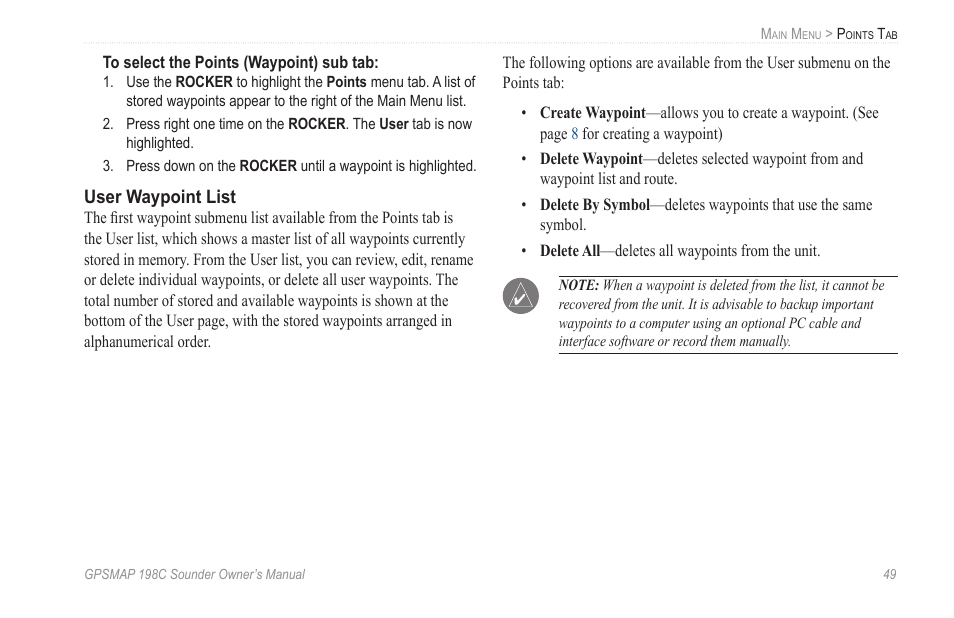 Garmin GPSMAP 198C Sounder User Manual | Page 55 / 126