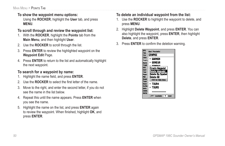 Garmin GPSMAP 198C Sounder User Manual | Page 56 / 126