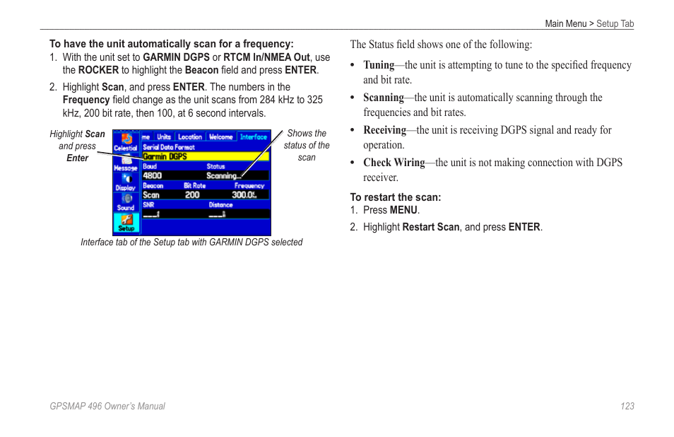 Garmin GPSMAP 496 User Manual | Page 131 / 194