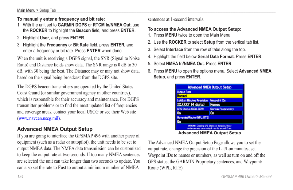 Garmin GPSMAP 496 User Manual | Page 132 / 194