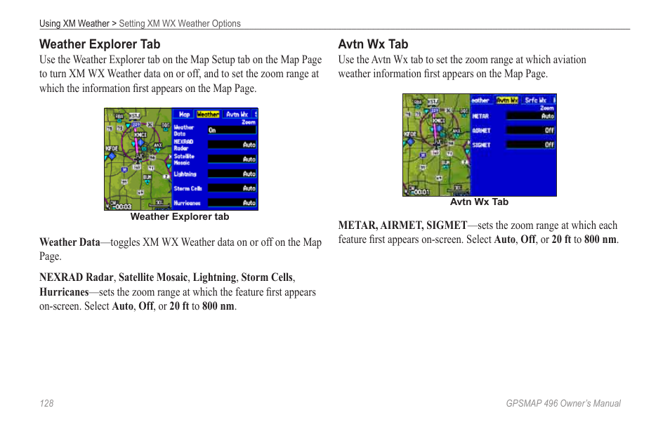 Garmin GPSMAP 496 User Manual | Page 136 / 194