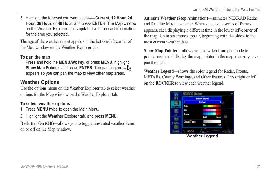 Garmin GPSMAP 496 User Manual | Page 139 / 194
