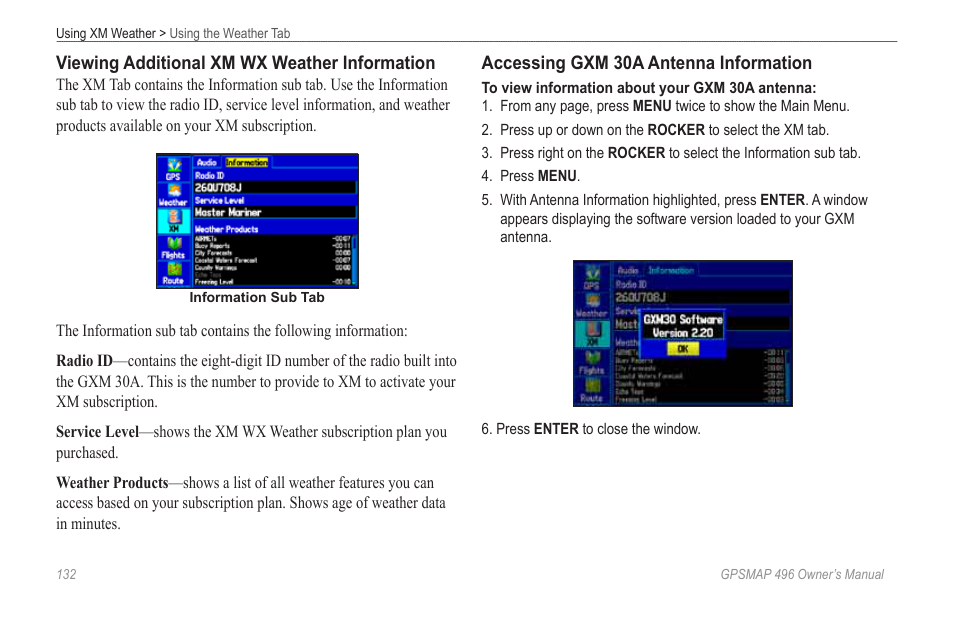 Garmin GPSMAP 496 User Manual | Page 140 / 194