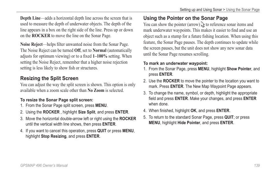 Garmin GPSMAP 496 User Manual | Page 147 / 194