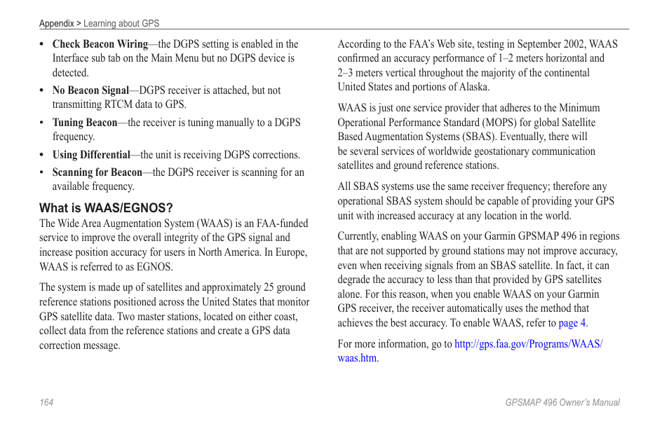 Garmin GPSMAP 496 User Manual | Page 172 / 194