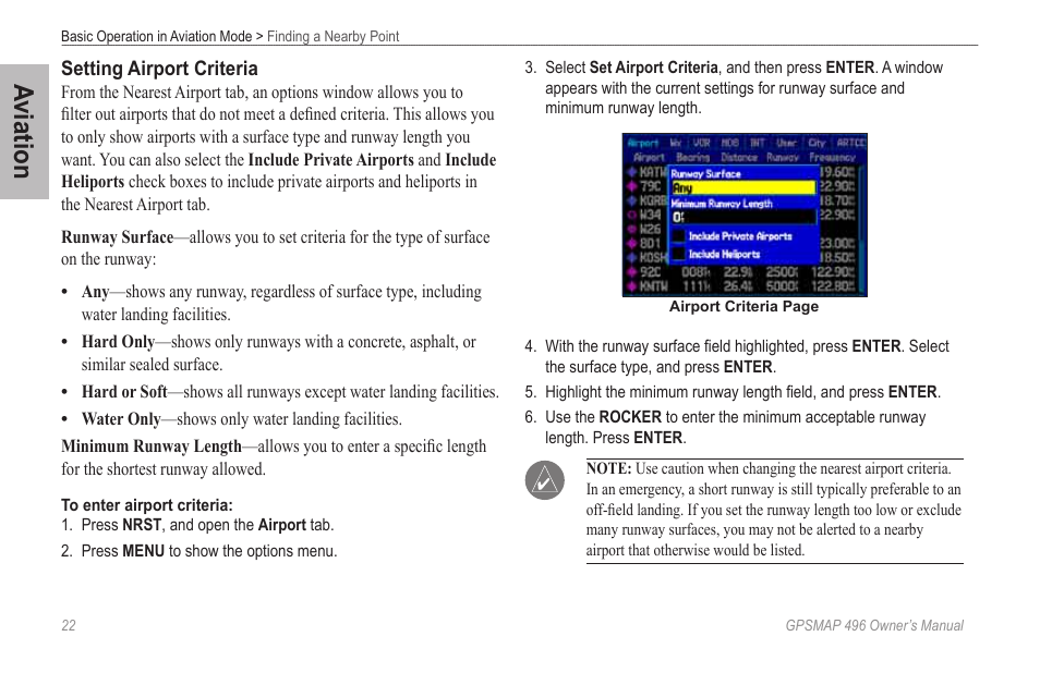 Aviation | Garmin GPSMAP 496 User Manual | Page 30 / 194