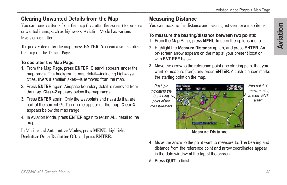 Aviation | Garmin GPSMAP 496 User Manual | Page 41 / 194