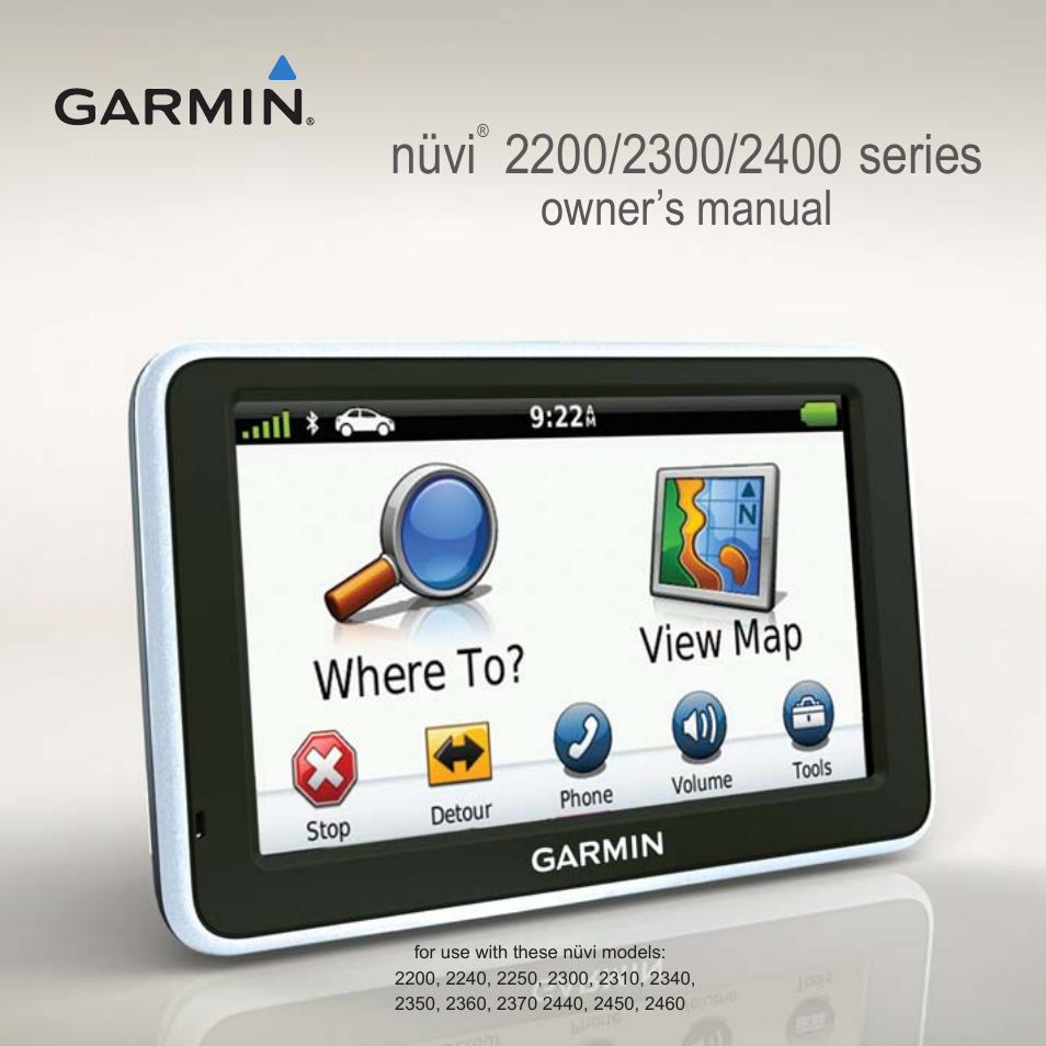 Garmin nuvi 2460LMT User Manual | 76 pages