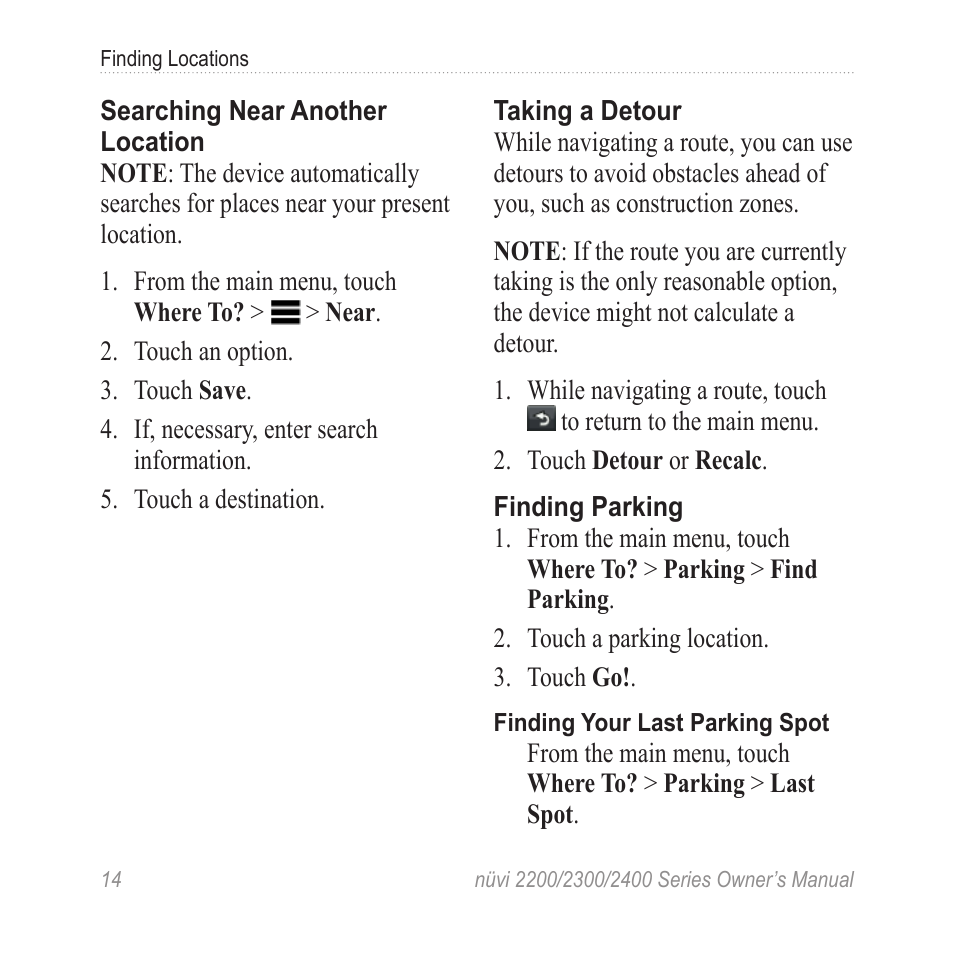 Near another location | Garmin nuvi 2460LMT User Manual | Page 18 / 76