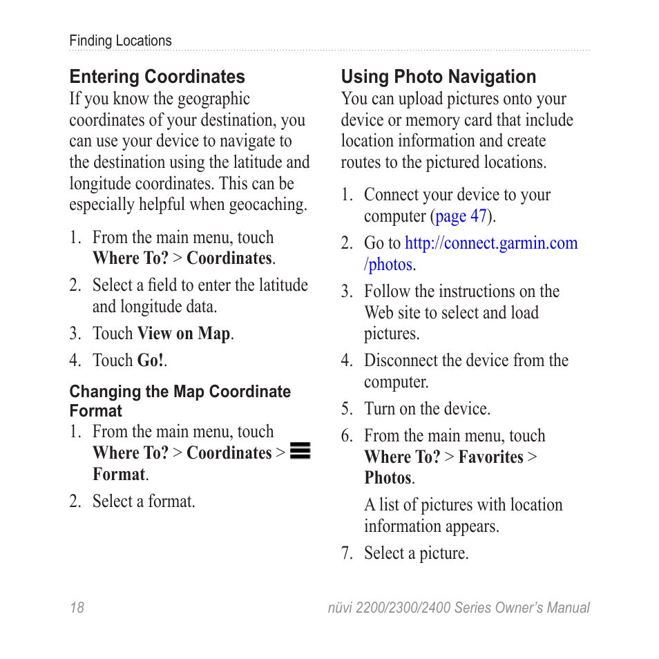 Garmin nuvi 2460LMT User Manual | Page 22 / 76