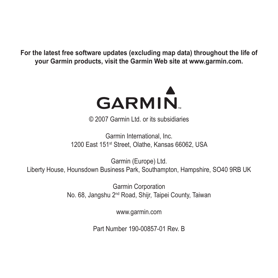 Garmin Nuvi 5000 User Manual | Page 12 / 12