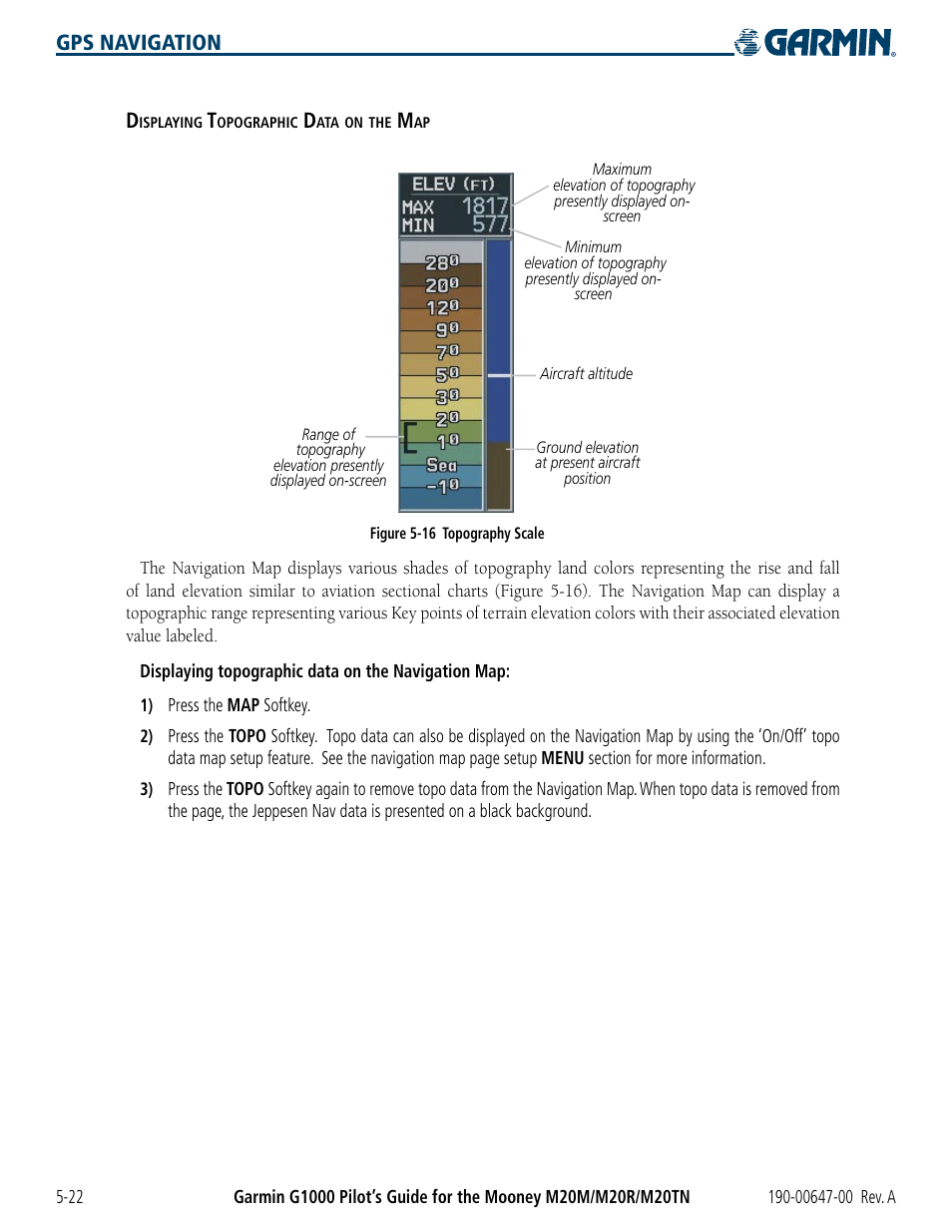 Gps navigation | Garmin G1000 Mooney M20TN User Manual | Page 140 / 380