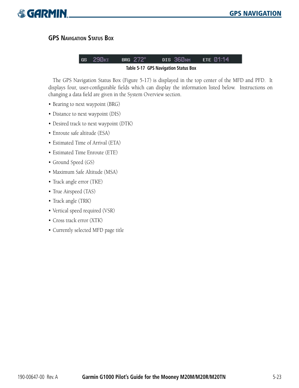 Garmin G1000 Mooney M20TN User Manual | Page 141 / 380