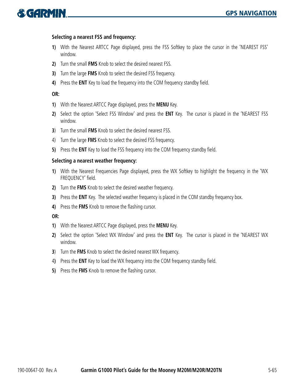 Garmin G1000 Mooney M20TN User Manual | Page 183 / 380