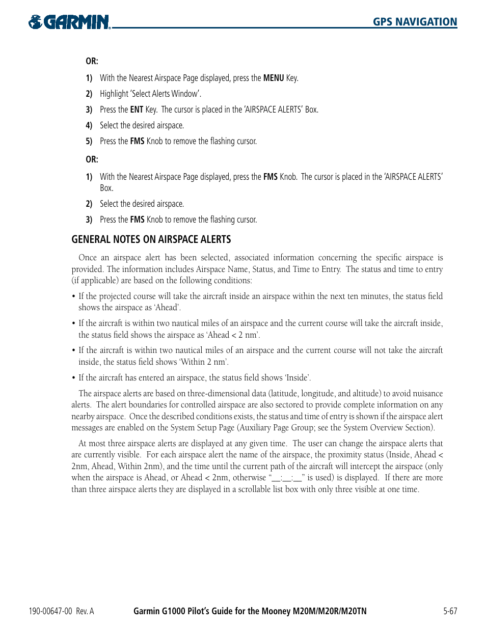 Garmin G1000 Mooney M20TN User Manual | Page 185 / 380