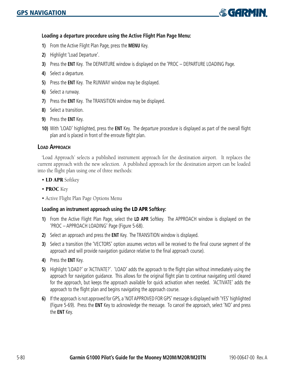 Garmin G1000 Mooney M20TN User Manual | Page 198 / 380