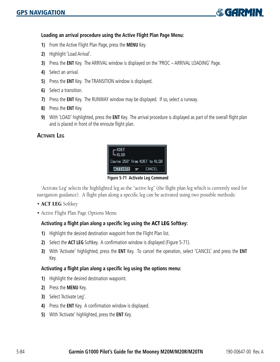 Garmin G1000 Mooney M20TN User Manual | Page 202 / 380