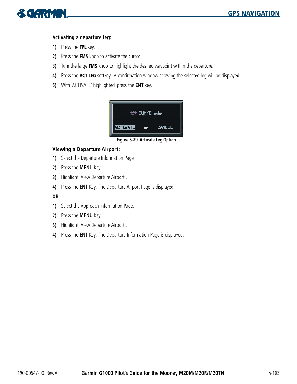 Garmin G1000 Mooney M20TN User Manual | Page 221 / 380