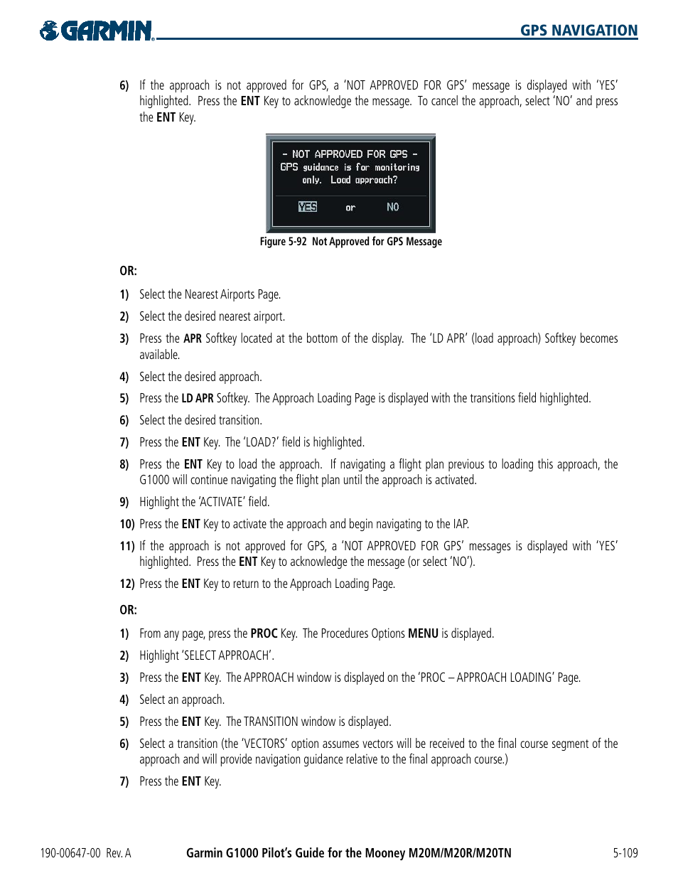 Garmin G1000 Mooney M20TN User Manual | Page 227 / 380