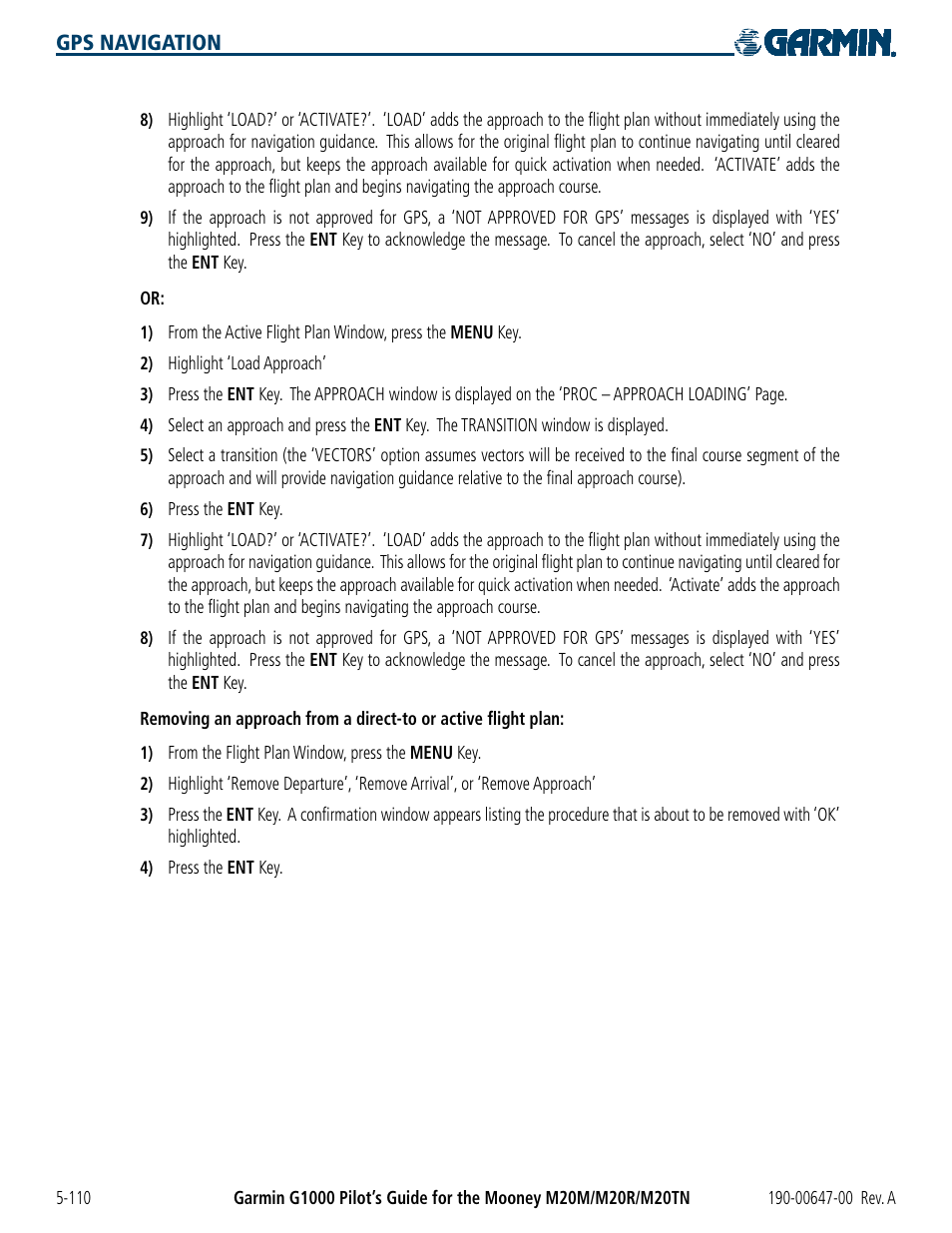 Garmin G1000 Mooney M20TN User Manual | Page 228 / 380